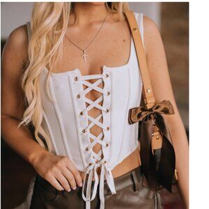 Couture Lace Up Corset Top